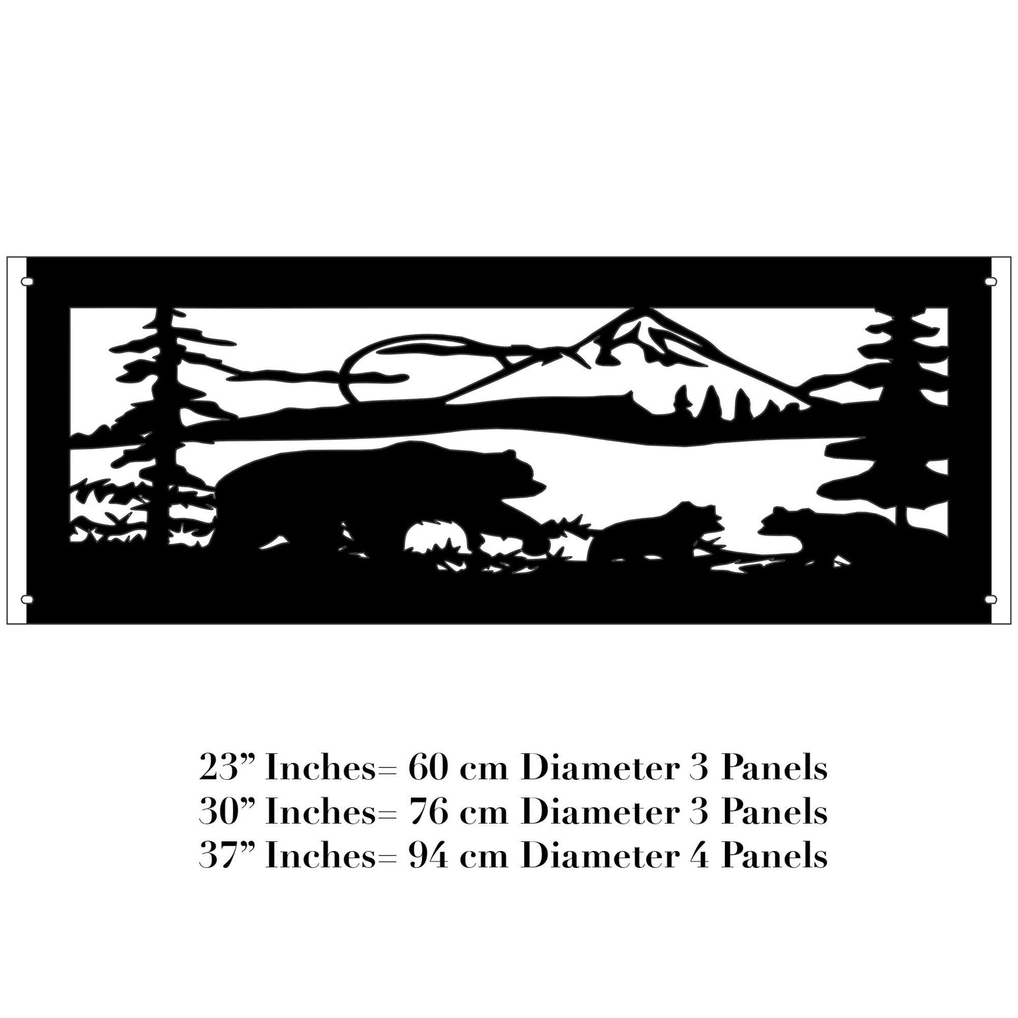 Personalized Gift Fire Pit, Outdoor Decor Fire Ring, Wildlife Design Fire Pit, Metal Design Gift for Him, Deers and Bears Design Fire Ring