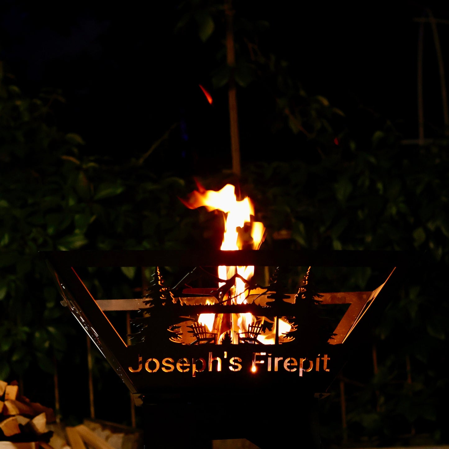 Custom Square Metal Fire Pits | Portable Heavy Duty Steel Fire Pits | Outdoor Wood Burning Pits | Personalized Fire Pits