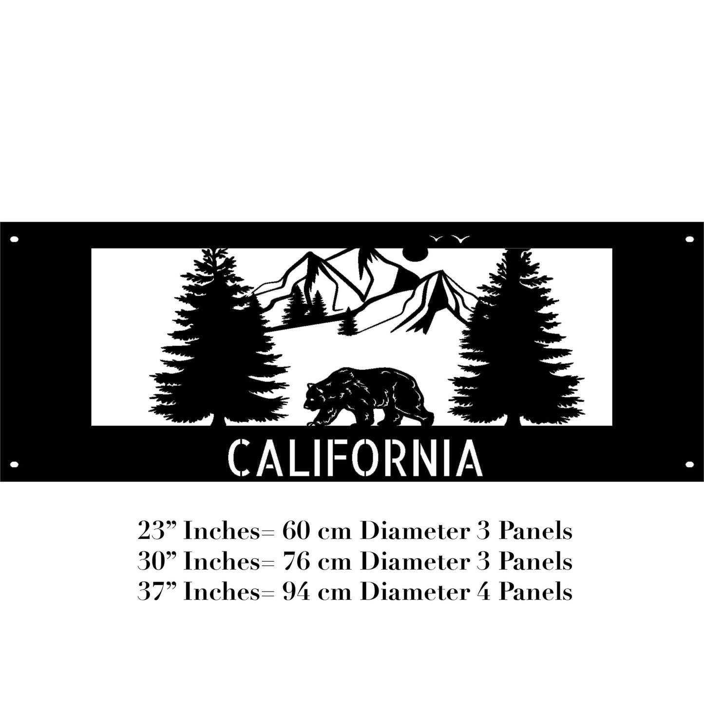 Custom Wildlife Fire Pit, Mountain Forest, and Bear Fire Ring, Nature Theme Custom Wording Outdoor Garden Pit, Wood Burning Heavy Duty Pit