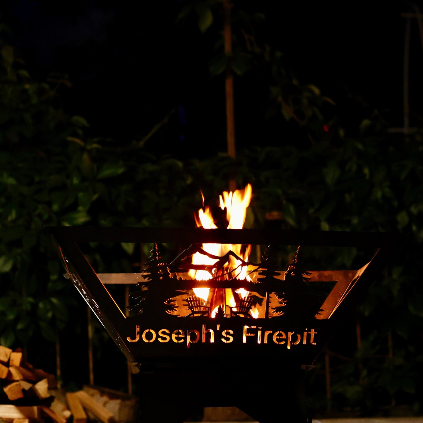 Custom Square Metal Fire Pits | Portable Heavy Duty Steel Fire Pits | Outdoor Wood Burning Pits | Personalized Fire Pits