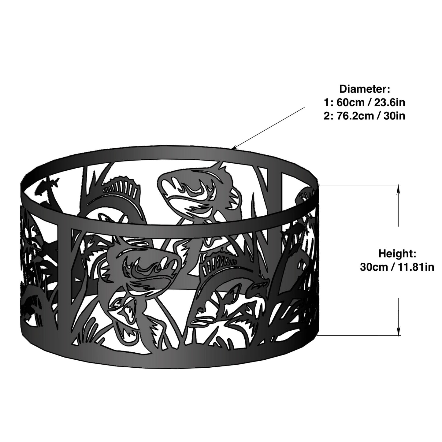 Fish Design Fire Pits, Fish Design Fire Ring Pits, Heavy Duty Outdoor Fire Pit, Steel Fire Pits, Outdoor Wood Burning Pits, Josephs Fire Pit