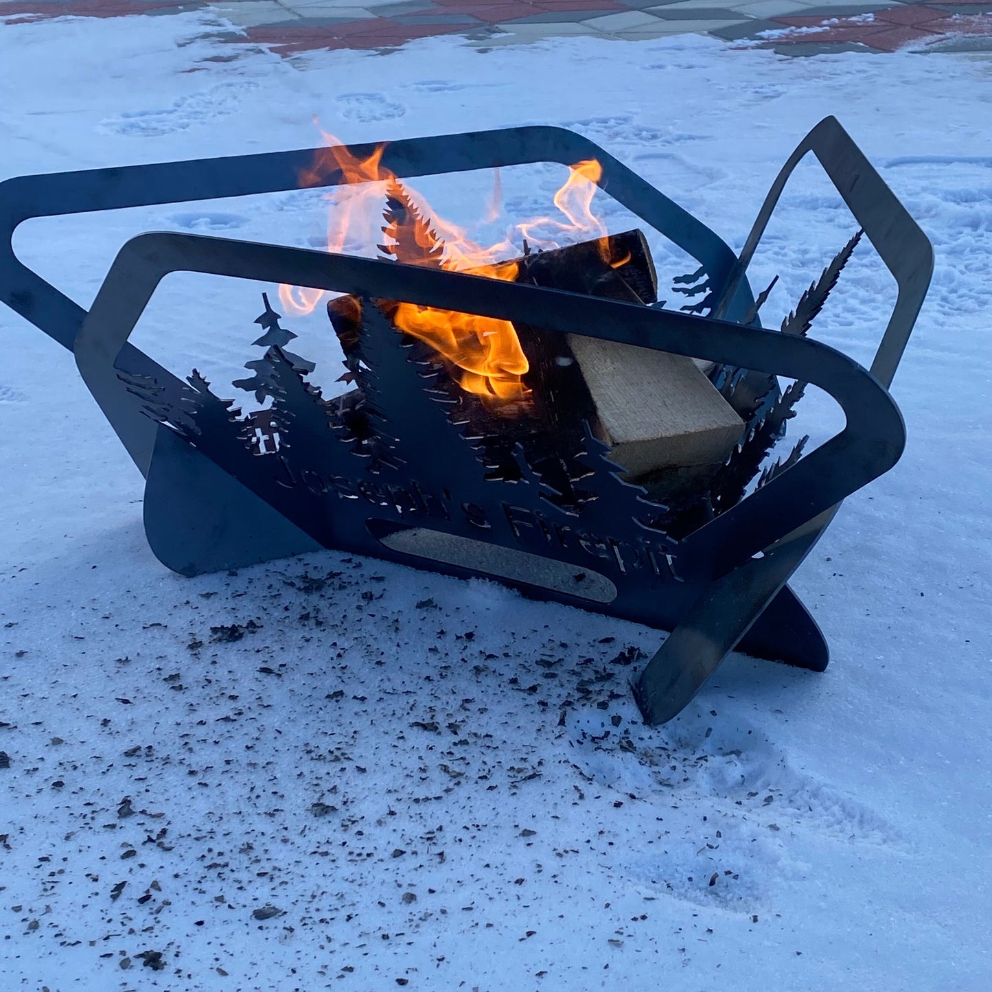 Custom Steel Fire Pit, Portable Fire Pits, Collapsible Firepits, Outdoor Camping Fire Pit, Wood Burning Pits, Josephs Fire Pit