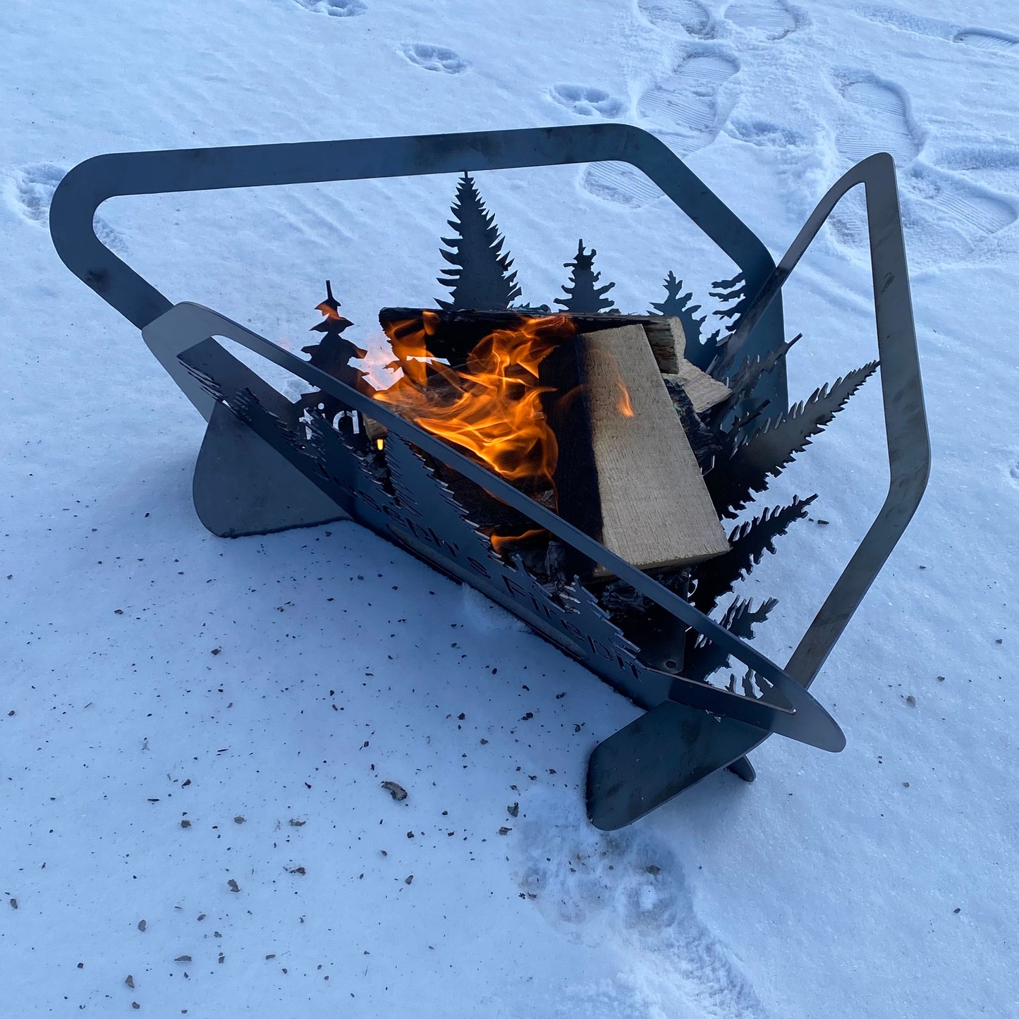 Custom Steel Fire Pit, Portable Fire Pits, Collapsible Firepits, Outdoor Camping Fire Pit, Wood Burning Pits, Josephs Fire Pit