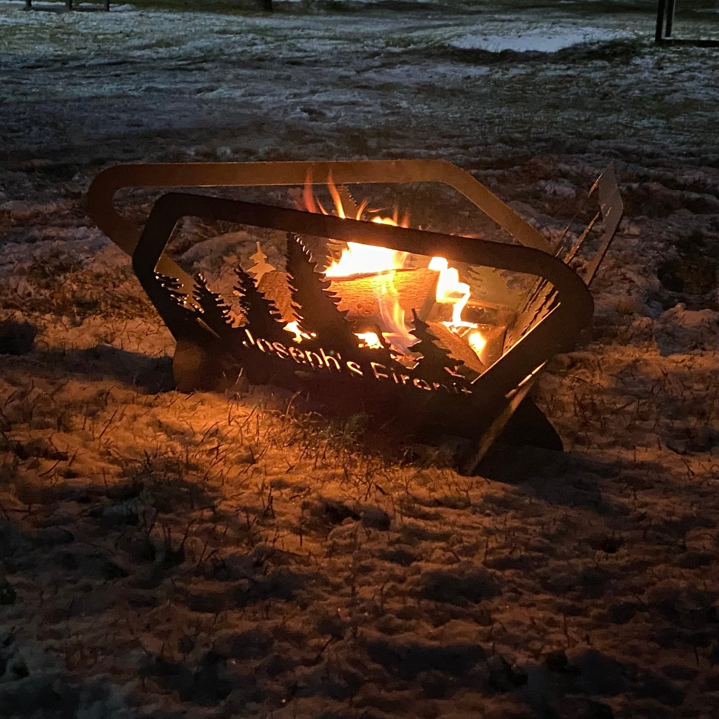 Custom Steel Fire Pit, Portable Fire Pits, Collapsible Firepits, Outdoor Camping Fire Pit, Wood Burning Pits, Josephs Fire Pit