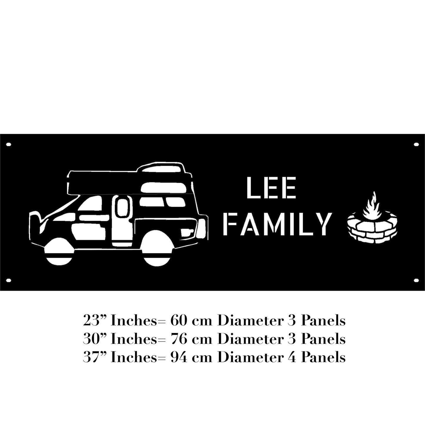 Camper Gift Fire Pit, Custom Fire Pit Ring, Camper Van Fire Pit, Camp Fire with Custom Name, Happy Campers Gift, Perfect Personalized Gift