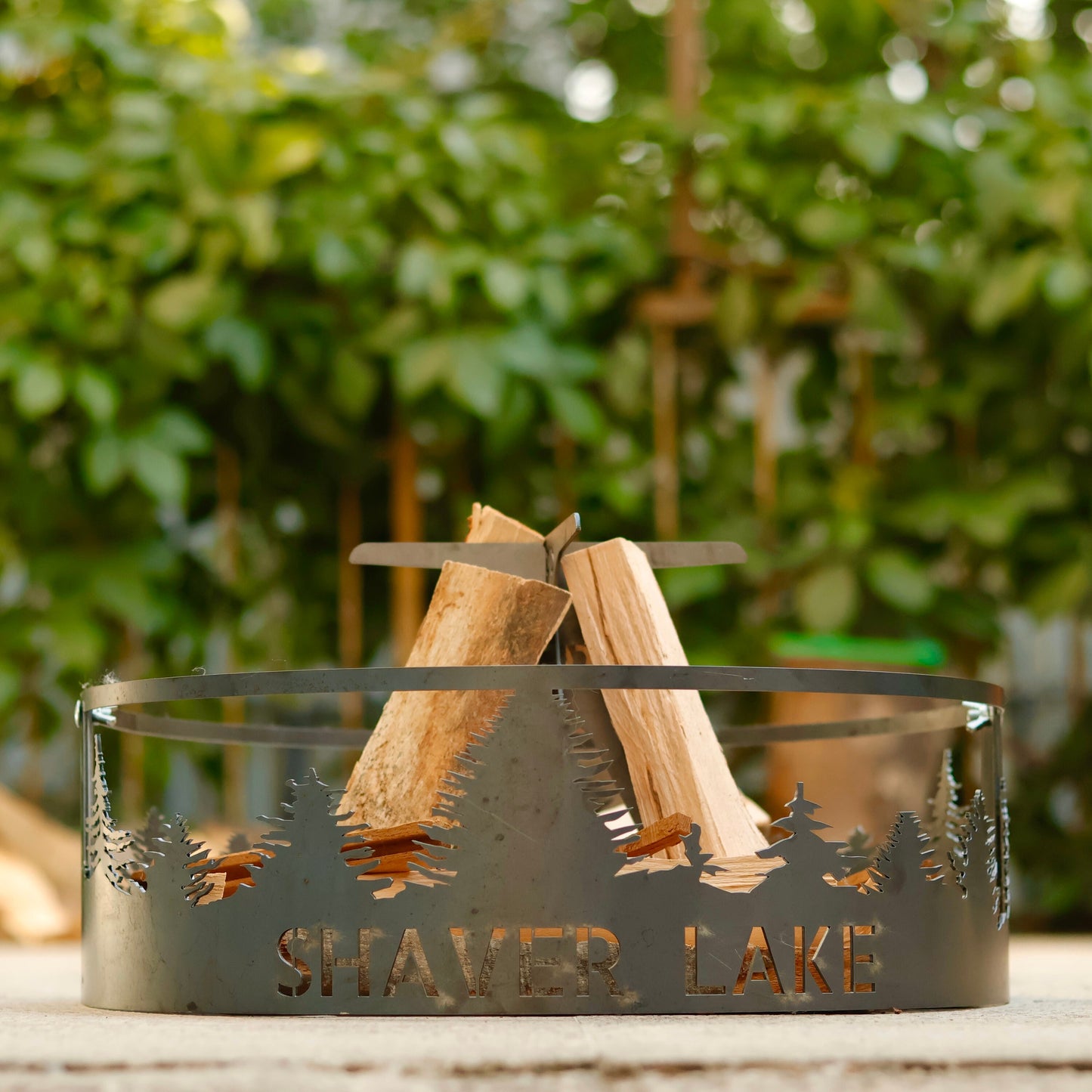 18" - 21" Inches Fire Pit Ring, Personalized Fire Ring, Heavy Duty Outdoor Fire Pit, Raw Steel Fire Pits, Wood Burning Pit, Gift for Him