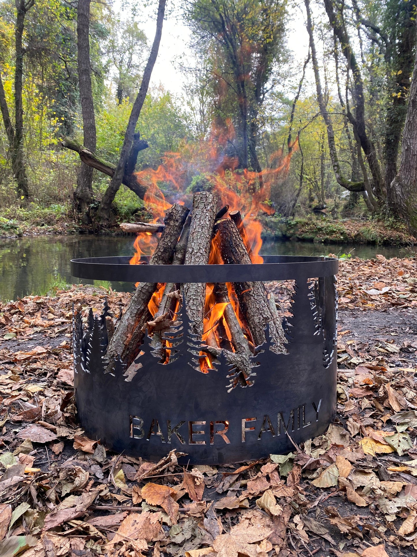Custom Size Fire Pit - Personalized Fire Ring - Heavy Duty Outdoor Fire Pit - Steel Fire Pits - Outdoor Wood Burning Pit - Gift for Him