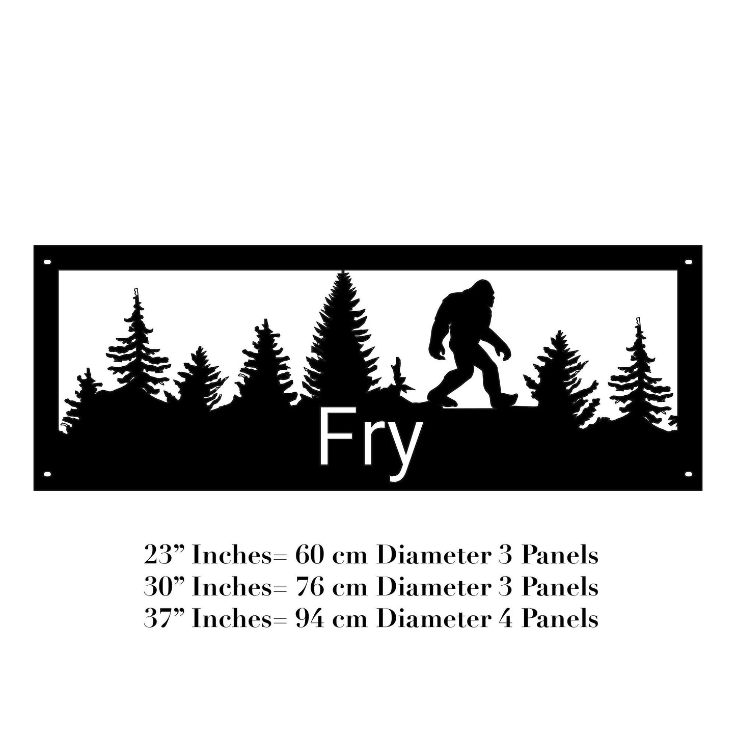 Sasquatch Fire Pit, Custom  Bigfoot Outdoor Fire Ring Gift, Yeti Silhouette Heavy Duty Metal Fire Pit, Unique Gift for Him