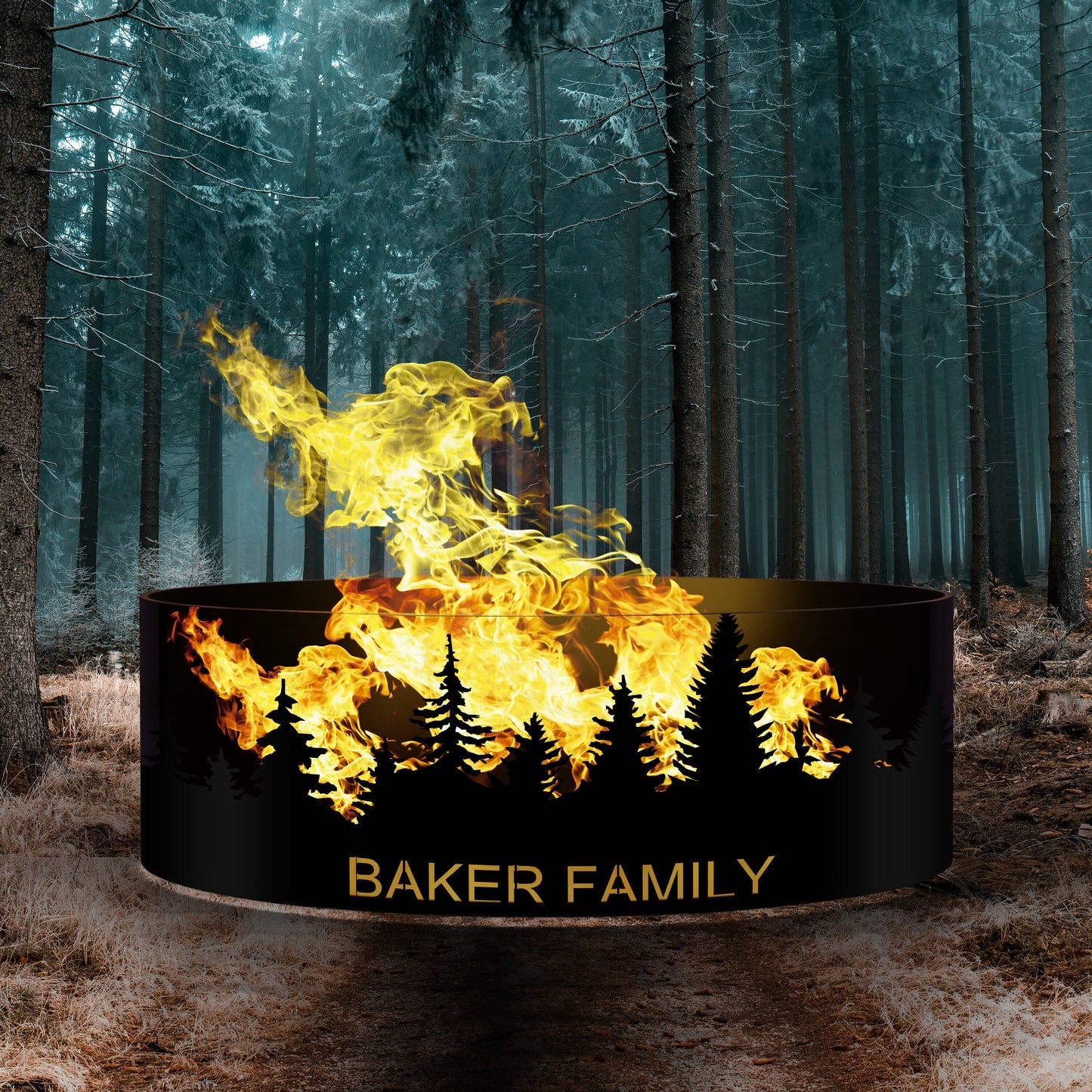 Customized Fire Pit, Unique Gift for Him, Personalized Fire Ring,  Heavy Duty Outdoor Fire Pit, Steel Fire Pits, Outdoor Wood Burning Pit