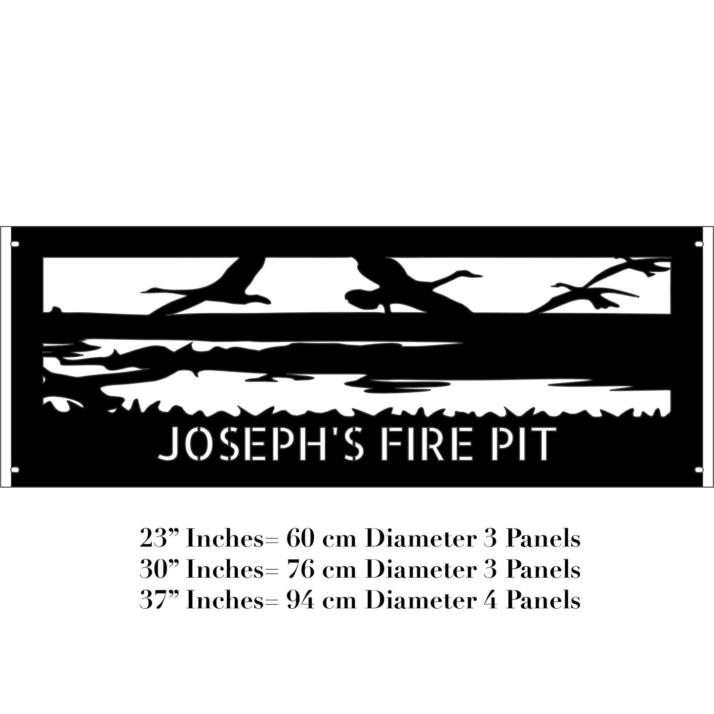 Hunting Themed Fire Pit, Gift for Father's Day, Heavy Duty Fire Ring, Garden Decor Fire Pit, Rustic Metal Gift for Him, Decorative Fire Pits