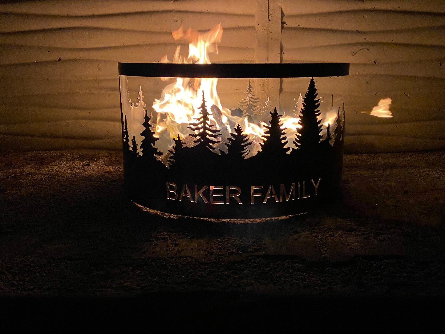 Custom Size Fire Pit - Personalized Fire Ring - Heavy Duty Outdoor Fire Pit - Steel Fire Pits - Outdoor Wood Burning Pit - Gift for Him