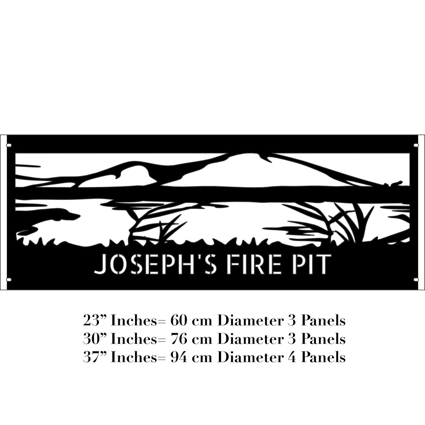Hunting Themed Fire Pit, Gift for Father's Day, Heavy Duty Fire Ring, Garden Decor Fire Pit, Rustic Metal Gift for Him, Decorative Fire Pits