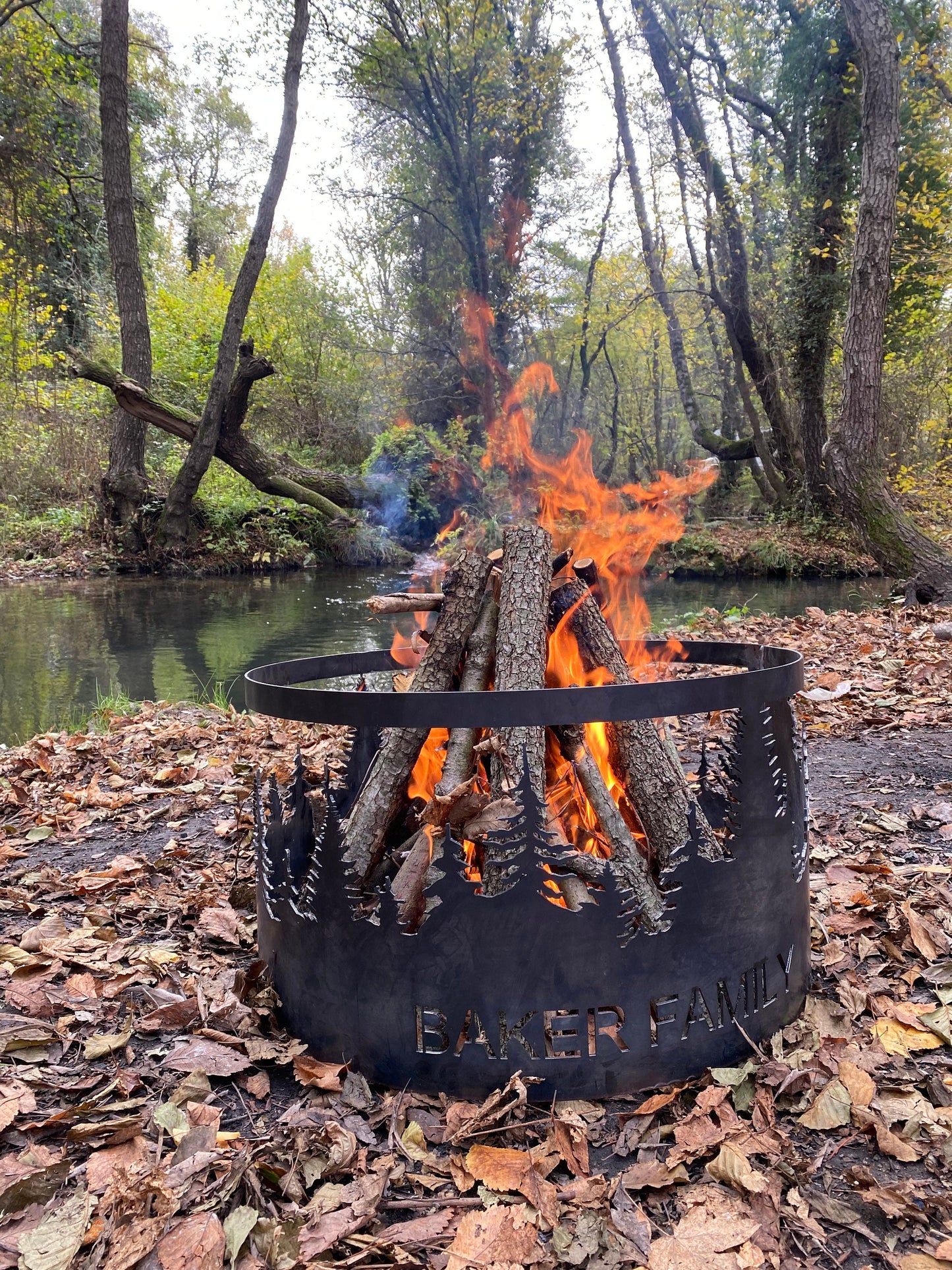 Custom Size Fire Pit - Personalized Fire Ring - Heavy Duty Outdoor Fire Pit - Steel Fire Pits - Outdoor Wood Burning Pit - Gift for Him