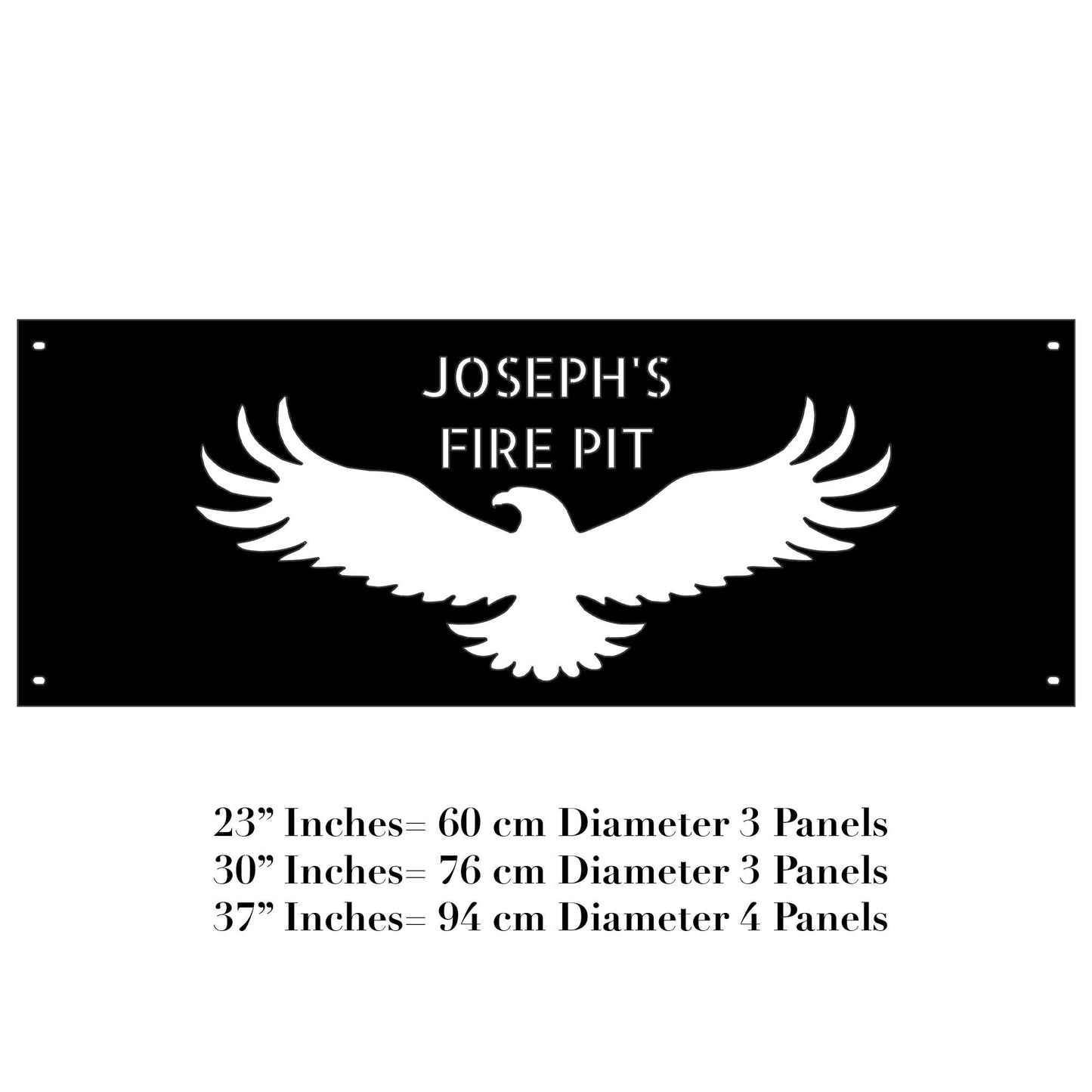 USA Flag Fire Pit Ring, Personalized Christmas Gift, American Continent Pit, Eagle Fire Pit, Gift for Him, Metal Patio Fire