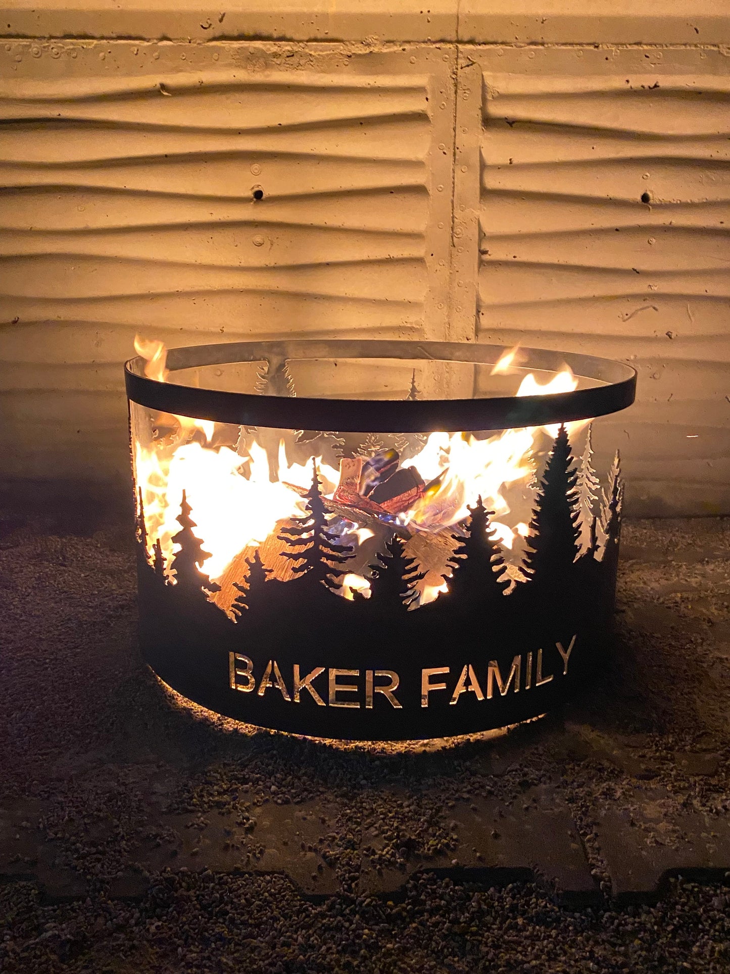 Custom Size Fire Pit - Personalized Fire Ring - Heavy Duty Outdoor Fire Pit - Steel Fire Pits - Outdoor Wood Burning Pit - Gift for Him