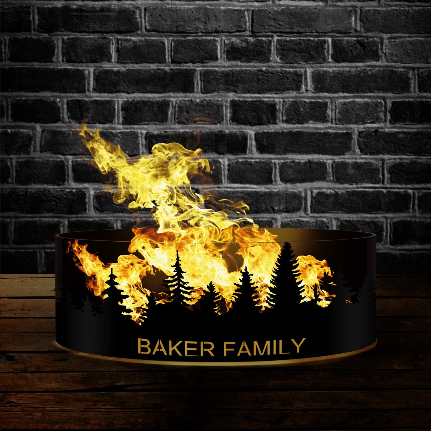 Custom Size Fire Pit - Personalized Fire Ring - Heavy Duty Outdoor Fire Pit - Steel Fire Pits - Outdoor Wood Burning Pit - Gift for Him