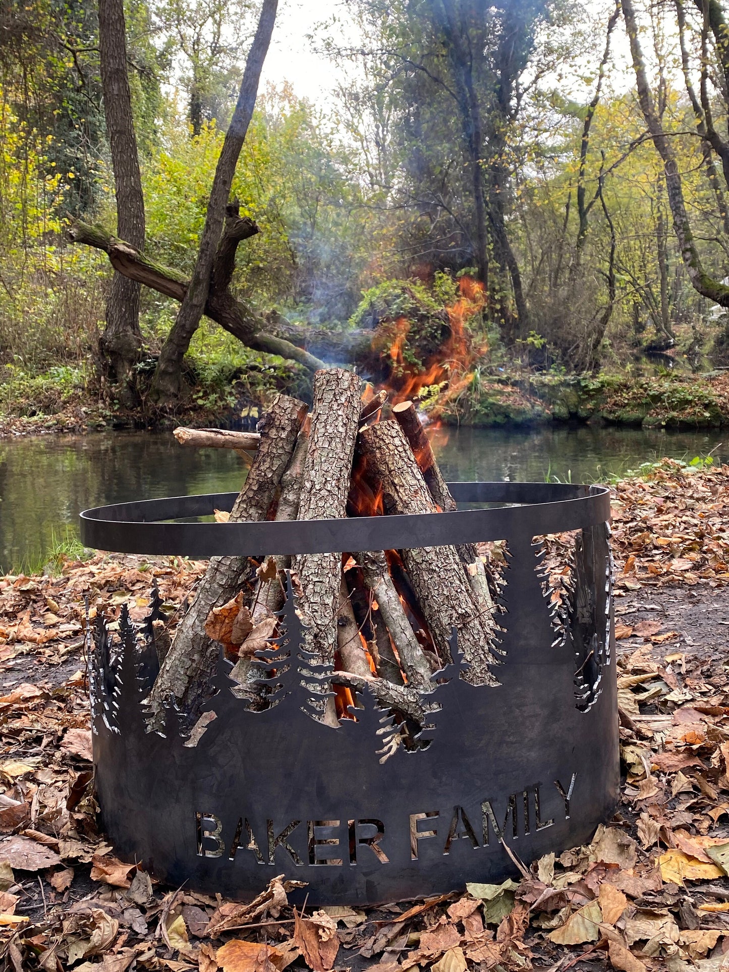 Custom Size Fire Pit - Personalized Fire Ring - Heavy Duty Outdoor Fire Pit - Steel Fire Pits - Outdoor Wood Burning Pit - Gift for Him