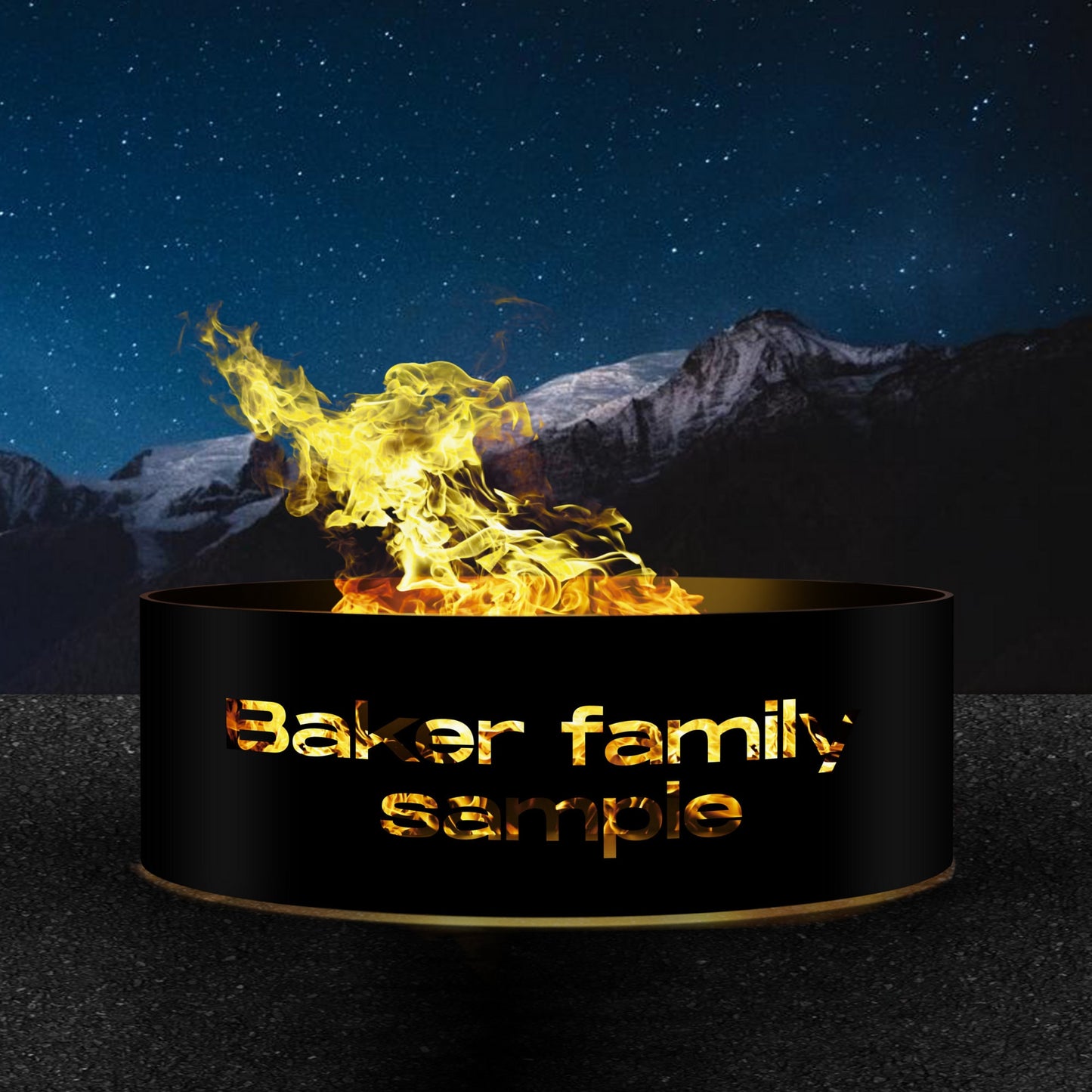 Romantic Fire Pit for Couples, Personalized Fire Pit, Custom Gift for Husband or Wife, Outdoor Steel Fire Pit, Christmas Gift for Him or Her