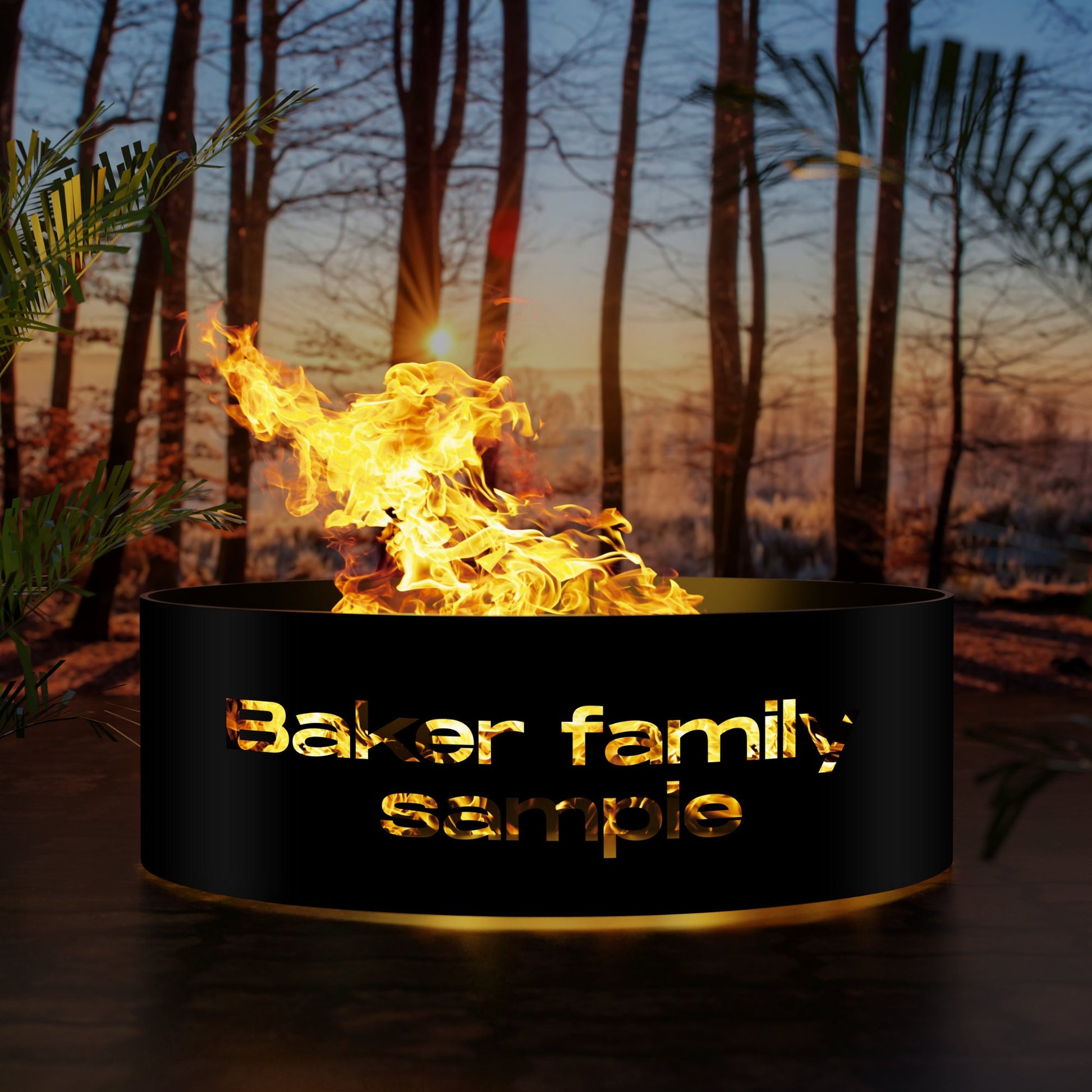 Romantic Fire Pit for Couples, Personalized Fire Pit, Custom Gift for Husband or Wife, Outdoor Steel Fire Pit, Christmas Gift for Him or Her