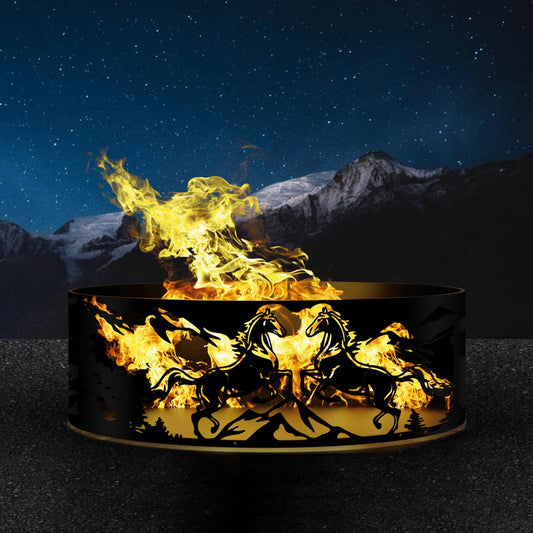 Horses Fire Pits, Horses Fire Ring Pits, Heavy Duty Outdoor Fire Pit, Steel Fire Pits, Outdoor Wood Burning Pits, Josephs Fire Pit