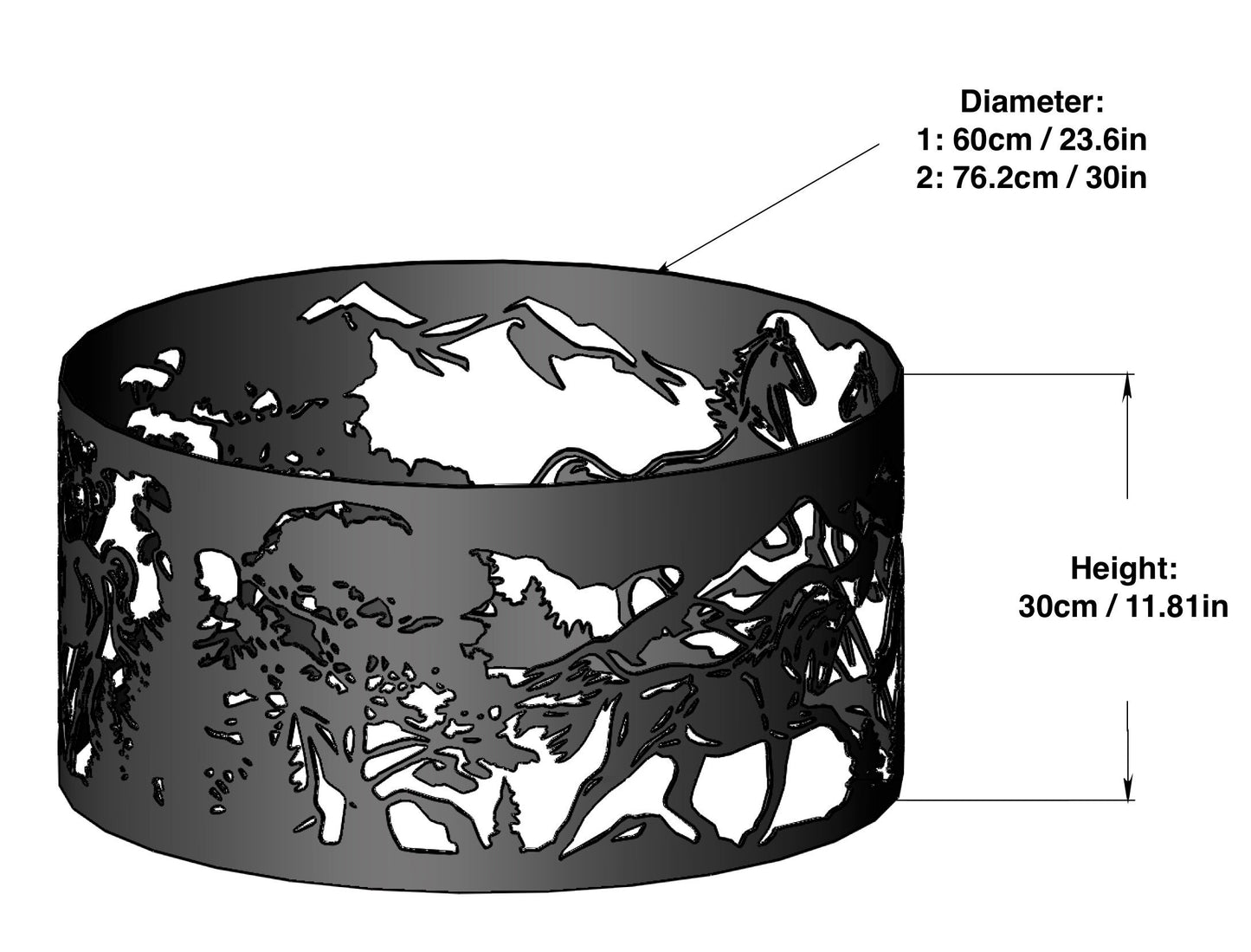 Horses Fire Pits, Horses Fire Ring Pits, Heavy Duty Outdoor Fire Pit, Steel Fire Pits, Outdoor Wood Burning Pits, Josephs Fire Pit