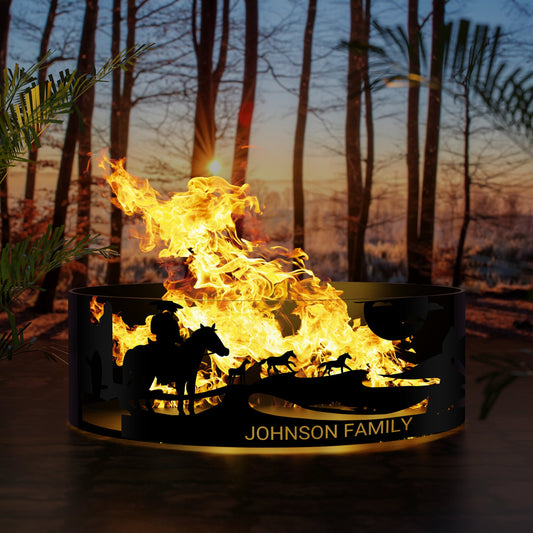 Cowboy Fire Pits Custom Fire Ring Pits  Heavy Duty Outdoor Fire Pit Steel Fire Pits  Outdoor Wood Burning Pits Southwest  Josephs Fire Pit