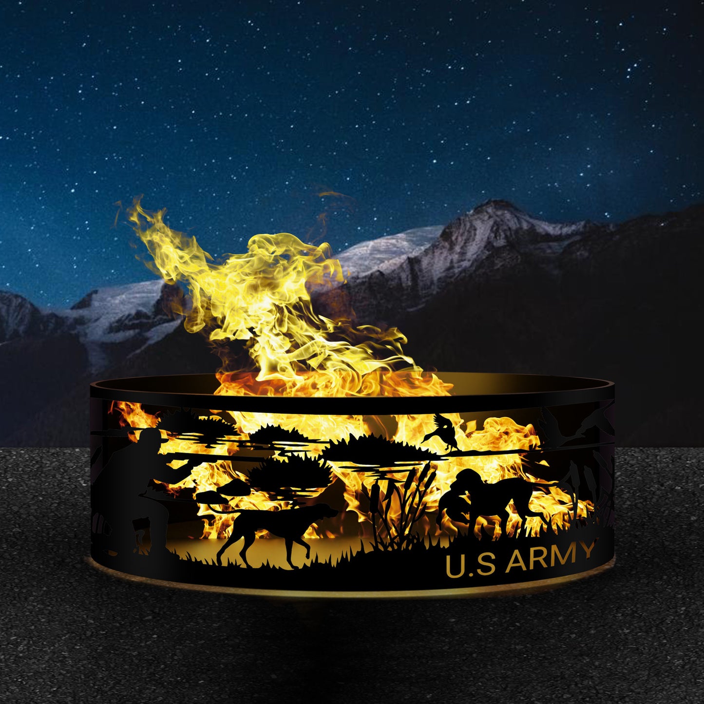 Custom Fire Pits - Gift for Him - U.S Army - Semper Fi - USMC - Marine Fire Pit - Outdoor Fire Pit - Steel Fire Pit -  Josephs Fire Pit