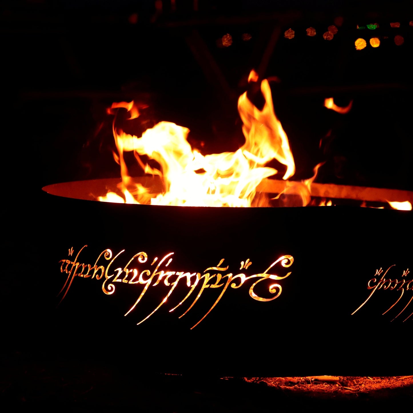 Custom Gift for Christmas, Personalized Gift Ideas, Custom Text - Wording Fire Pit, Metal Art Work, Mystical Fire Pit Ring Gift