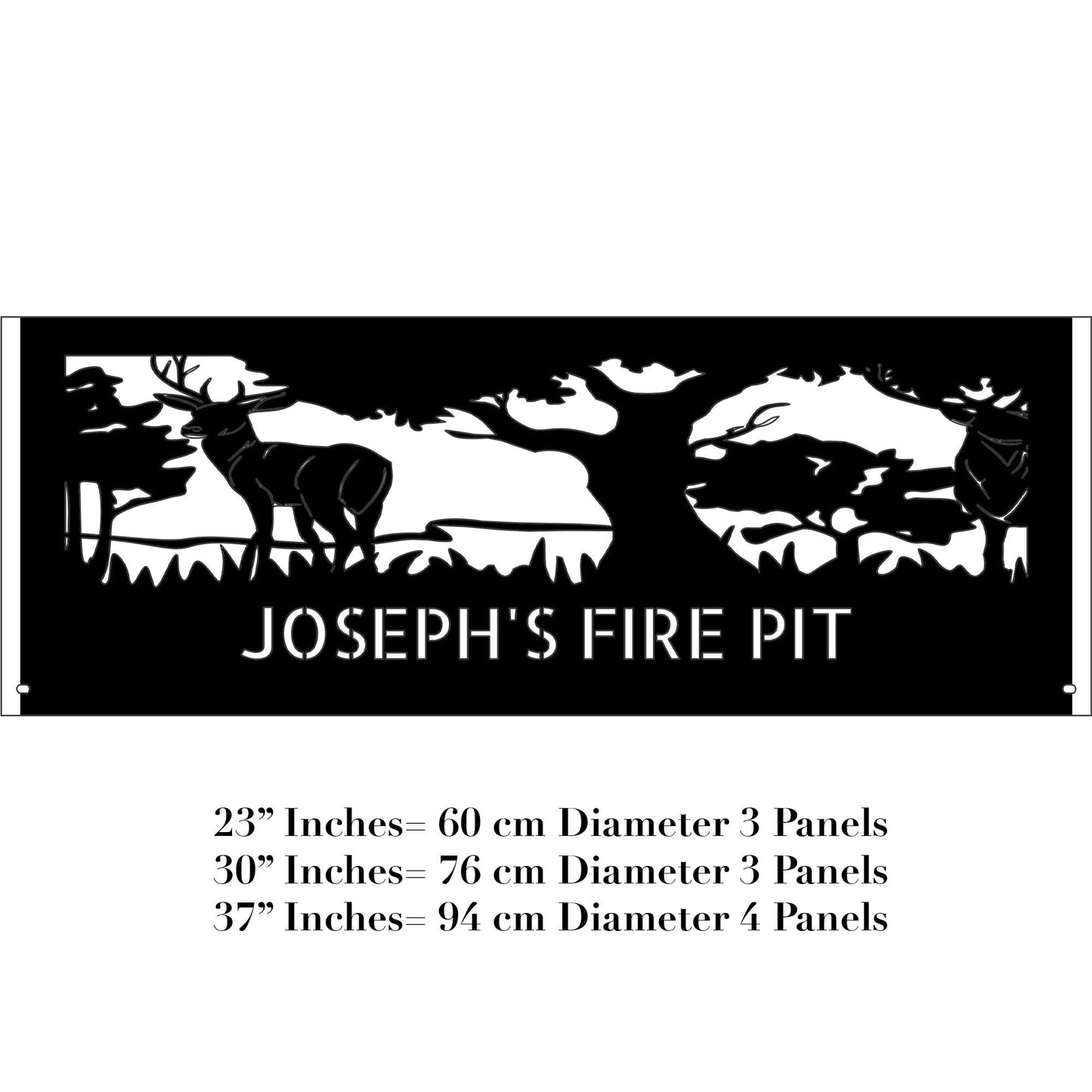 Christmas Gift Fire Pit, Deer Pattern Fire Pit Ring, Gift for Nature Lovers, Rustic Metal Garden Decor, Heavy Duty Fire Pits, Patio Fire
