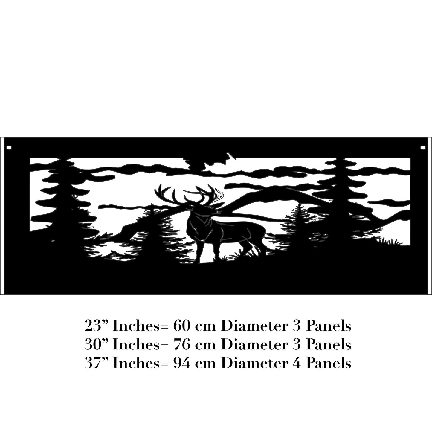 Fire Pit with Deers and Bears Pattern, Wildlife Scene Fire Ring Pit, Metal Gift for Nature Lovers, Custom Fire Pit, Wood Burning Gear