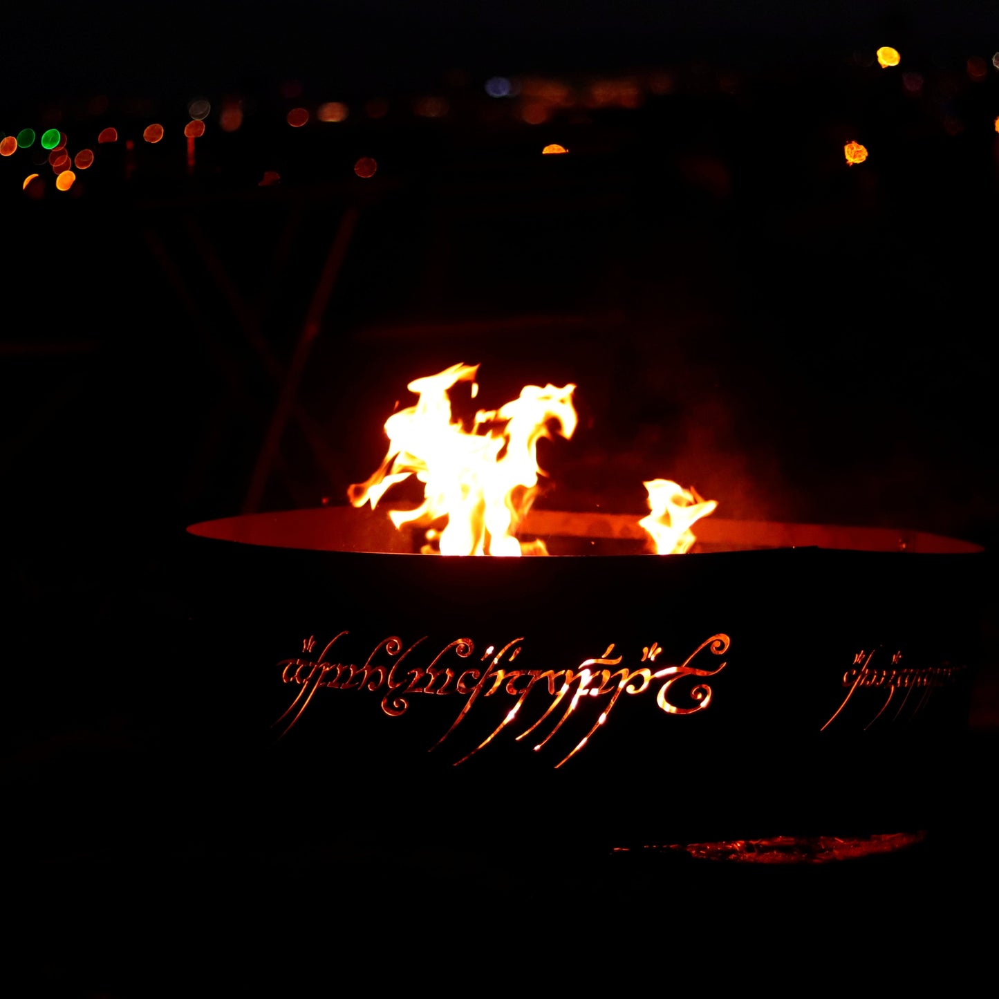 Custom Gift for Christmas, Personalized Gift Ideas, Custom Text - Wording Fire Pit, Metal Art Work, Mystical Fire Pit Ring Gift