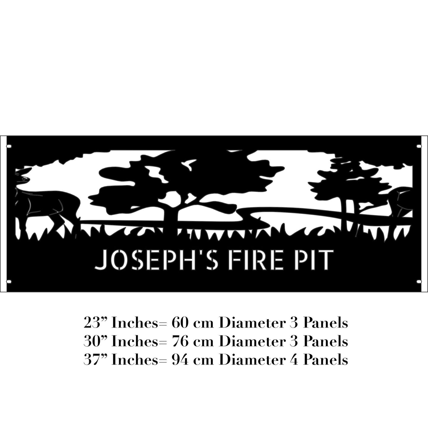 Christmas Gift Fire Pit, Deer Pattern Fire Pit Ring, Gift for Nature Lovers, Rustic Metal Garden Decor, Heavy Duty Fire Pits, Patio Fire