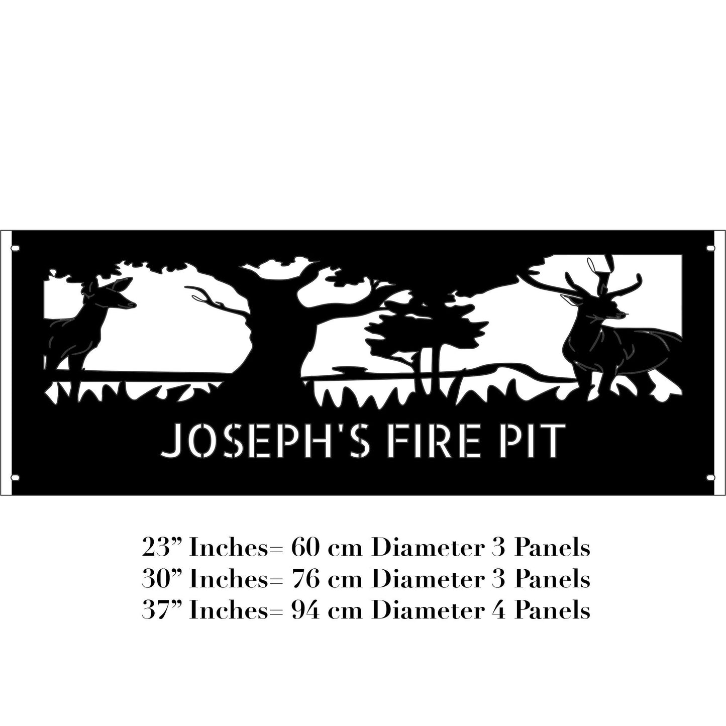 Christmas Gift Fire Pit, Deer Pattern Fire Pit Ring, Gift for Nature Lovers, Rustic Metal Garden Decor, Heavy Duty Fire Pits, Patio Fire