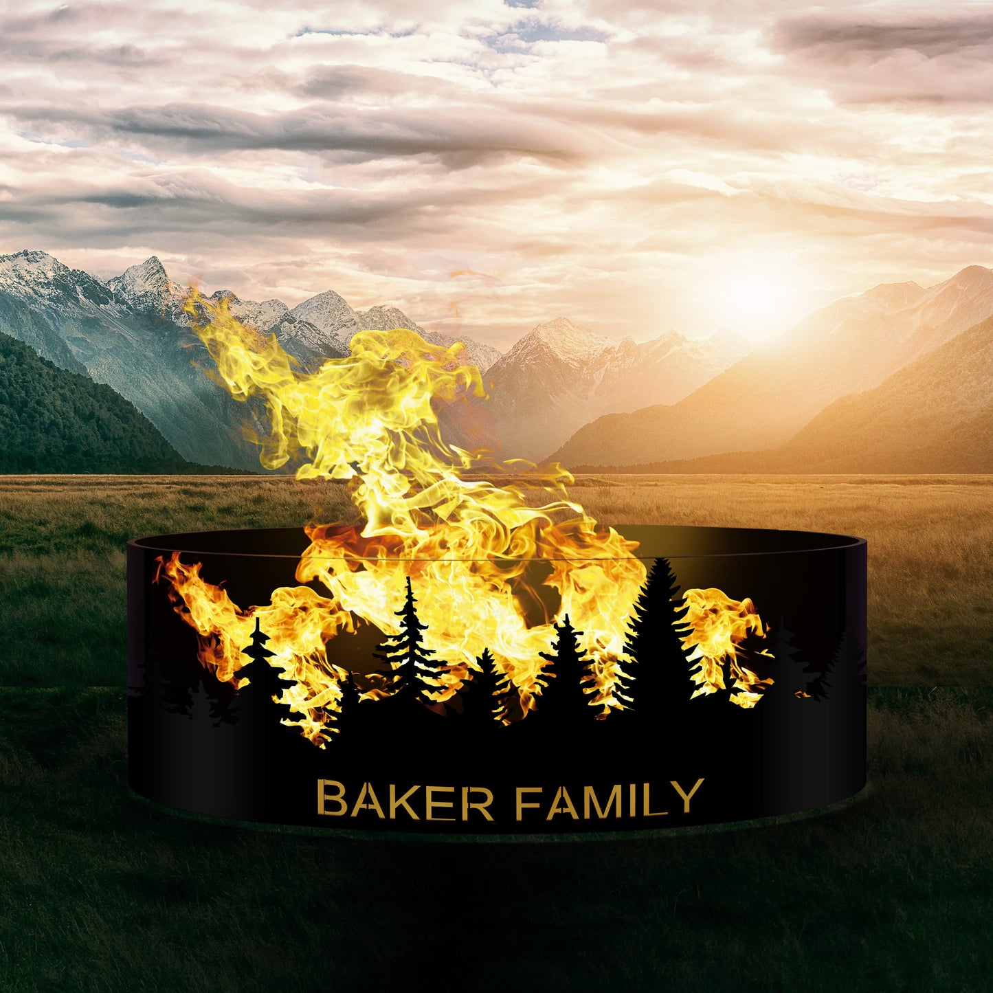 Custom Fire Ring Pits, 37 Inches Custom Fire Pits,  Heavy Duty Outdoor Fire Pit, Steel Fire Pits, Outdoor Wood Burning Pit, Josephs Fire Pit