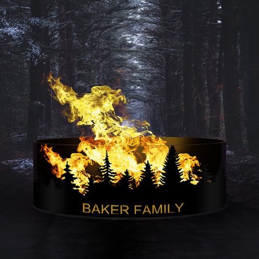 Custom Fire Ring Pits, 37 Inches Custom Fire Pits,  Heavy Duty Outdoor Fire Pit, Steel Fire Pits, Outdoor Wood Burning Pit, Josephs Fire Pit