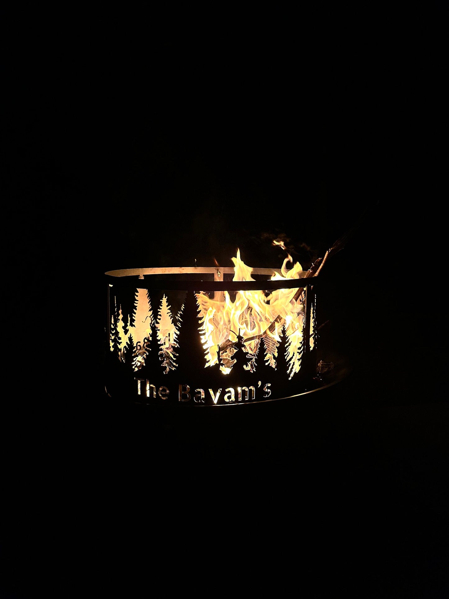 Custom Fire Pit Ring | Personalized Backyard Campfire | Heavy-Duty Outdoor Wood Burning Pit | Stunning Gift for Family & Friends