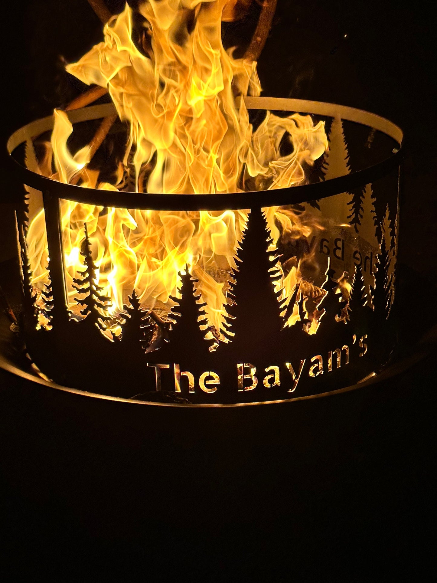 Custom Fire Pit Ring | Personalized Backyard Campfire | Heavy-Duty Outdoor Wood Burning Pit | Stunning Gift for Family & Friends