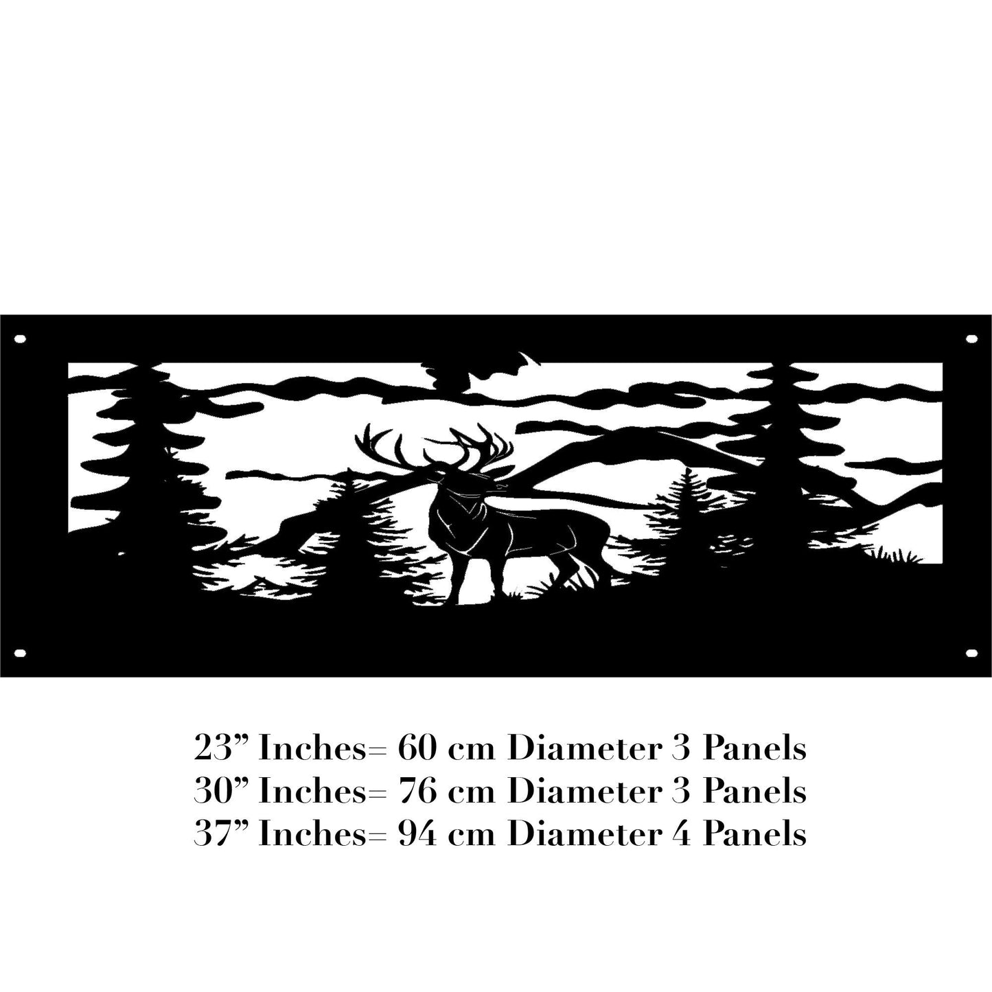 Personalized Fire Pit, Custom Gift Metal Fire Ring, Forest - Deer Theme Fire Pit, Unique Christmas Gift , Gift For Him, Husband Gift Ideas