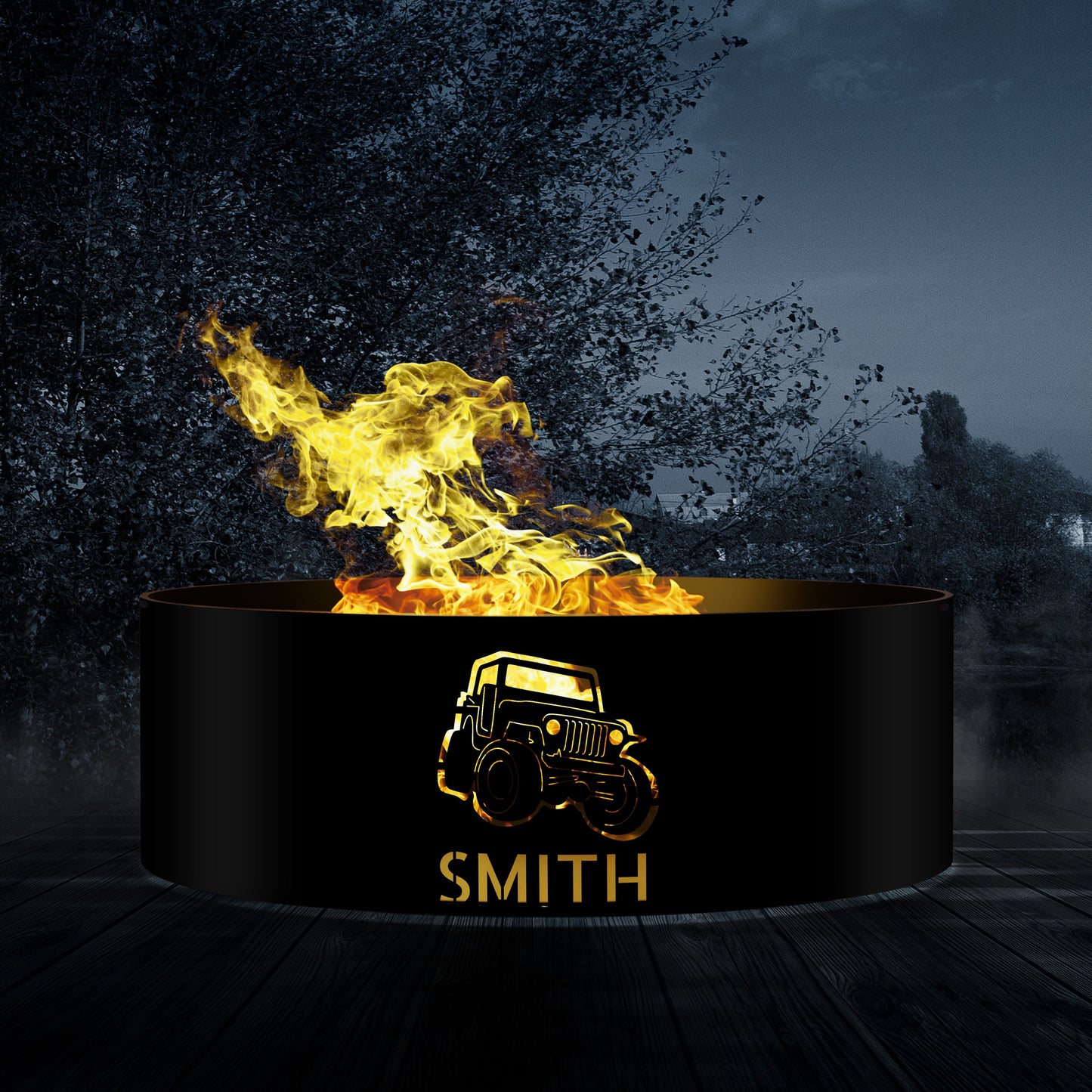 Personalized Fire Ring for Mechanics, Custom Outdoor Fire Pit, Metal Firepit Gift for Men, Car Lover Gift, Boyfriend Gift, Valentine's Gift