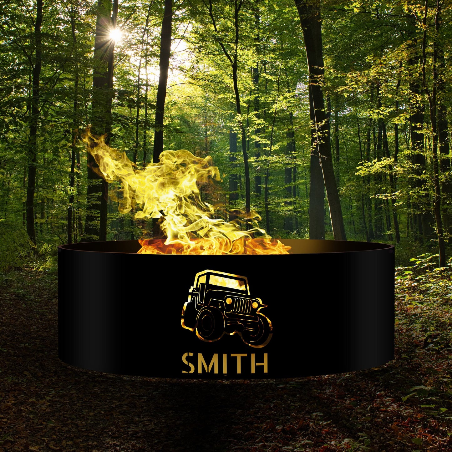 Personalized Fire Ring for Mechanics, Custom Outdoor Fire Pit, Metal Firepit Gift for Men, Car Lover Gift, Boyfriend Gift, Valentine's Gift