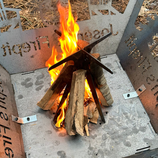 Custom Name Vertical Fire Pit Grate, Personalized Campfire Stand, Log Holder, Fire Pit Stand for Campfires, Bonfire Stand, Wood Fire Stand