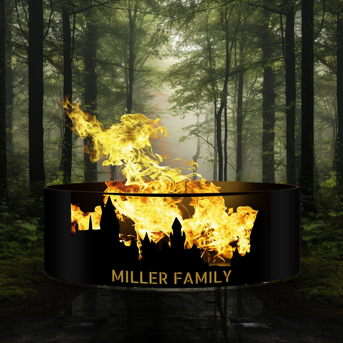 Personalized Outdoor Fire Pit, Dark Gothic Castle Design, Heavy Duty  Custom Fire Ring, Nerdy Gift Ideas, Wizardy Gifts, Perfect Gift