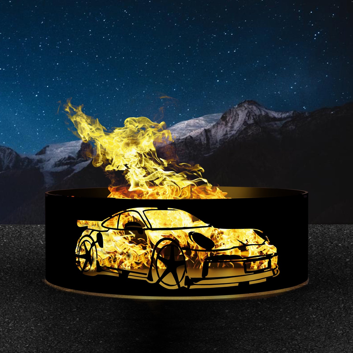 Custom Car Lover Fire Pit | Gift for Car Enthusiasts | Gift for Dad | Personalized Gift for Boyfriend | Fire Ring | Unique Gift for Him