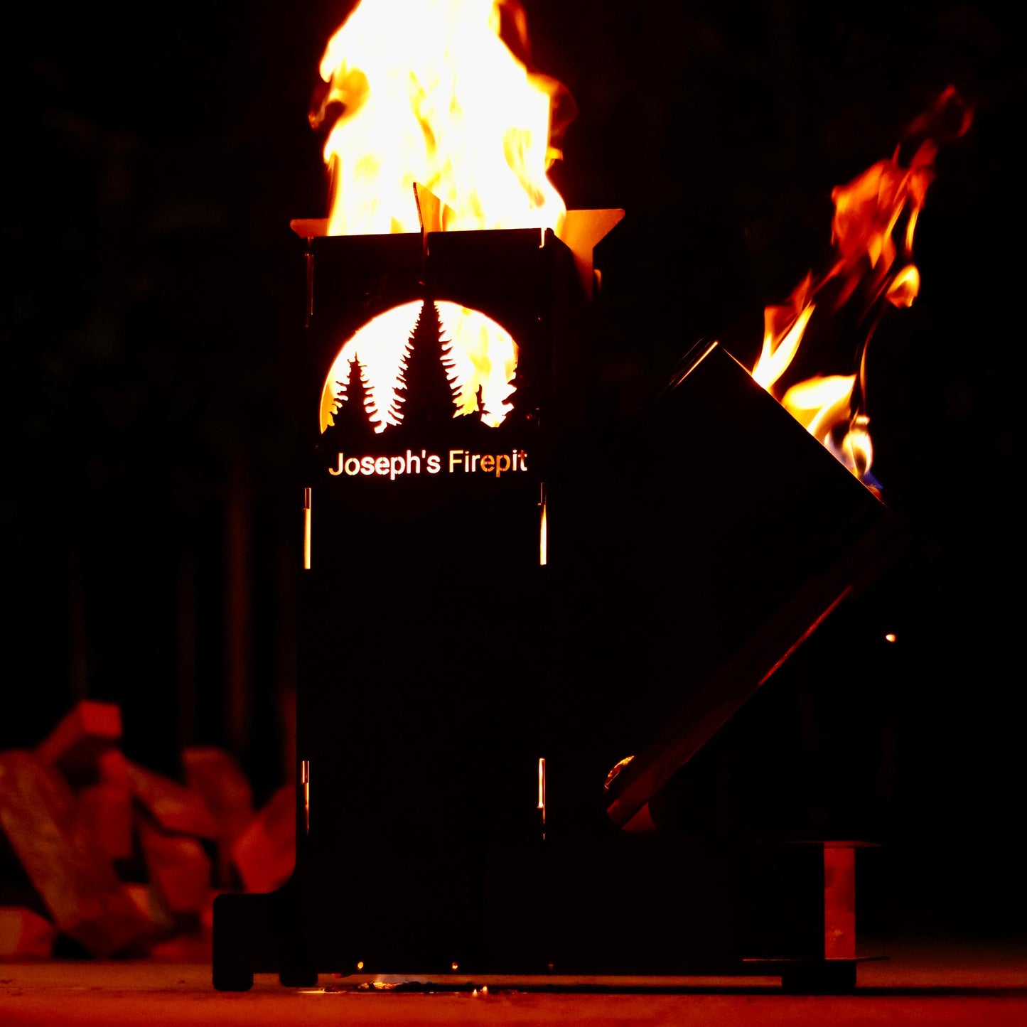 Large Custom Rocket Stove, Portable Heavy-Duty Fire Pit, Gift for Anniversary, Unique Gift Ideas for Men, Wood Burning Stove, Perfect Gift