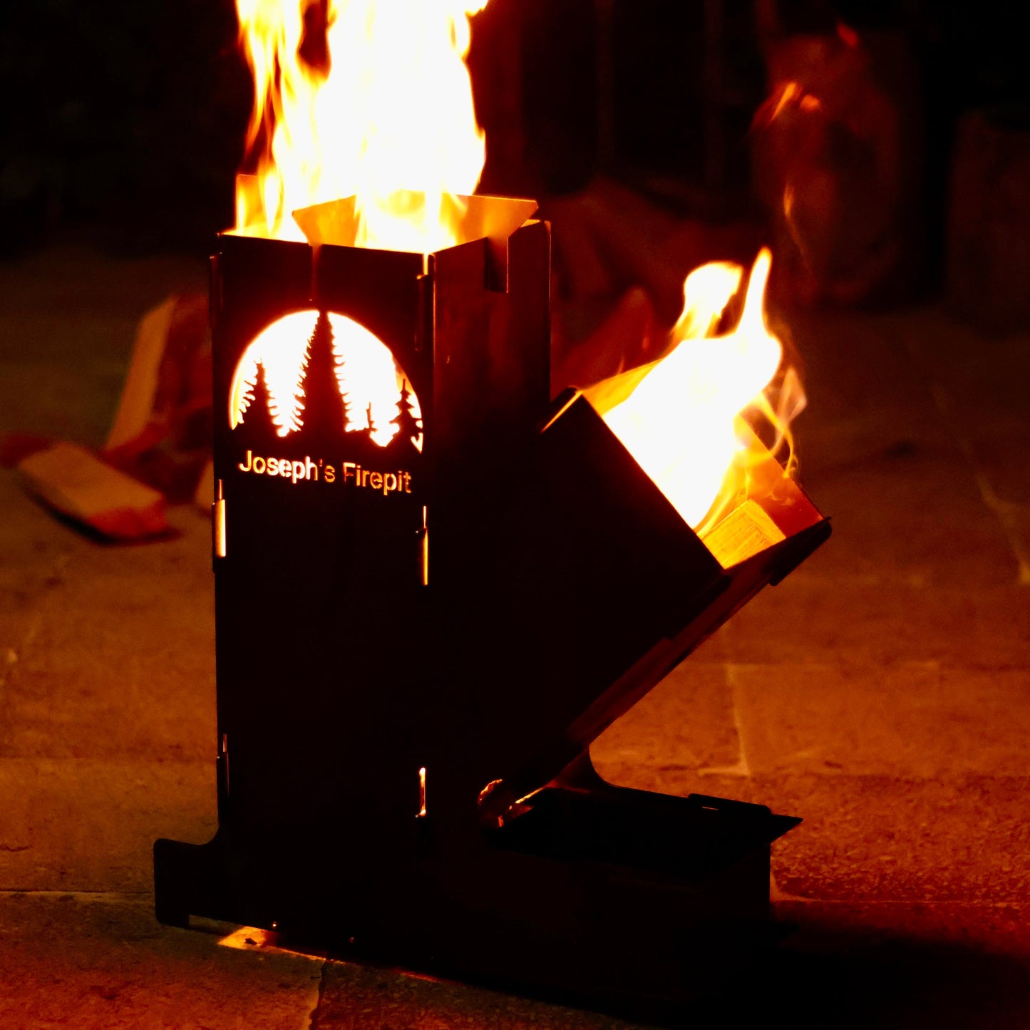 Large Custom Rocket Stove, Portable Heavy-Duty Fire Pit, Gift for Anniversary, Unique Gift Ideas for Men, Wood Burning Stove, Perfect Gift