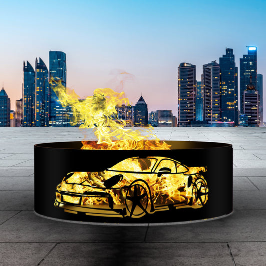 Custom Car Lover Fire Pit | Gift for Car Enthusiasts | Gift for Dad | Personalized Gift for Boyfriend | Fire Ring | Unique Gift for Him