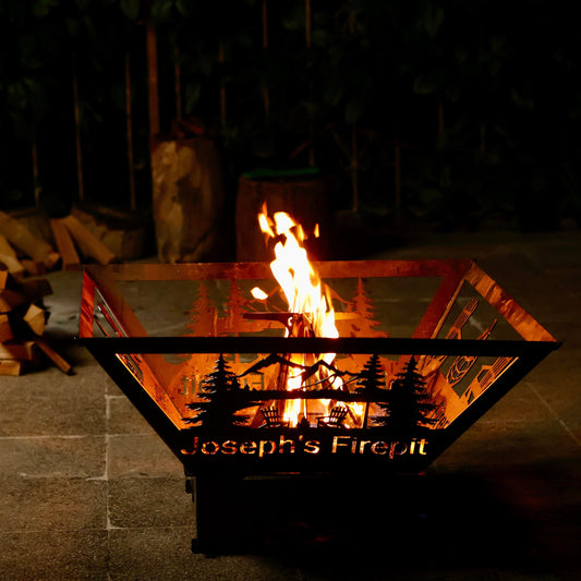 Custom Square Fire Pits | Portable Metal Fire Pits | Outdoor Wood Burning Fire Pits | Heavy Duty Fire Pits | Joseph's Personalized Fire Pits