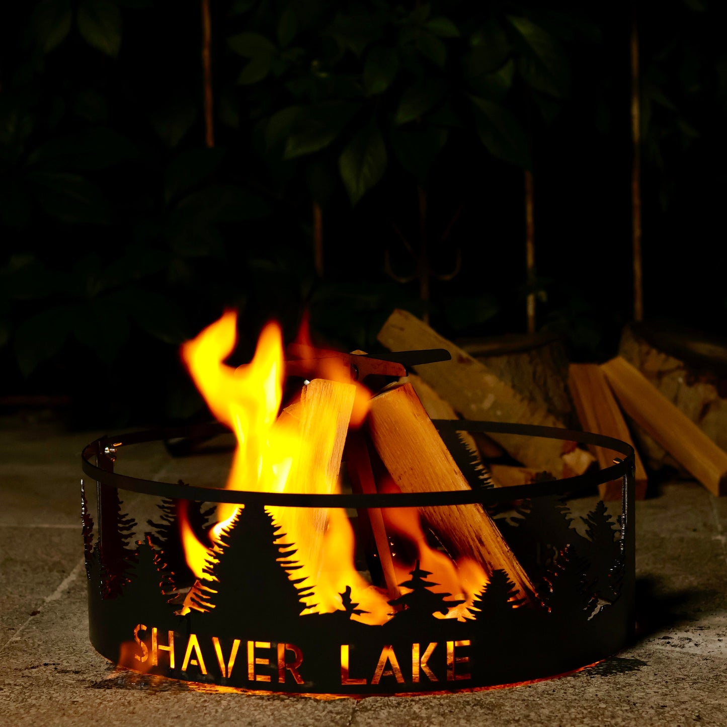 Custom Fire Pit Ring, Unique Hand Crafted Gift, 18" -  21" Inches Personalized Fire Ring, Heavy Duty Outdoor Fire Pit,  Raw Steel Fire Pits