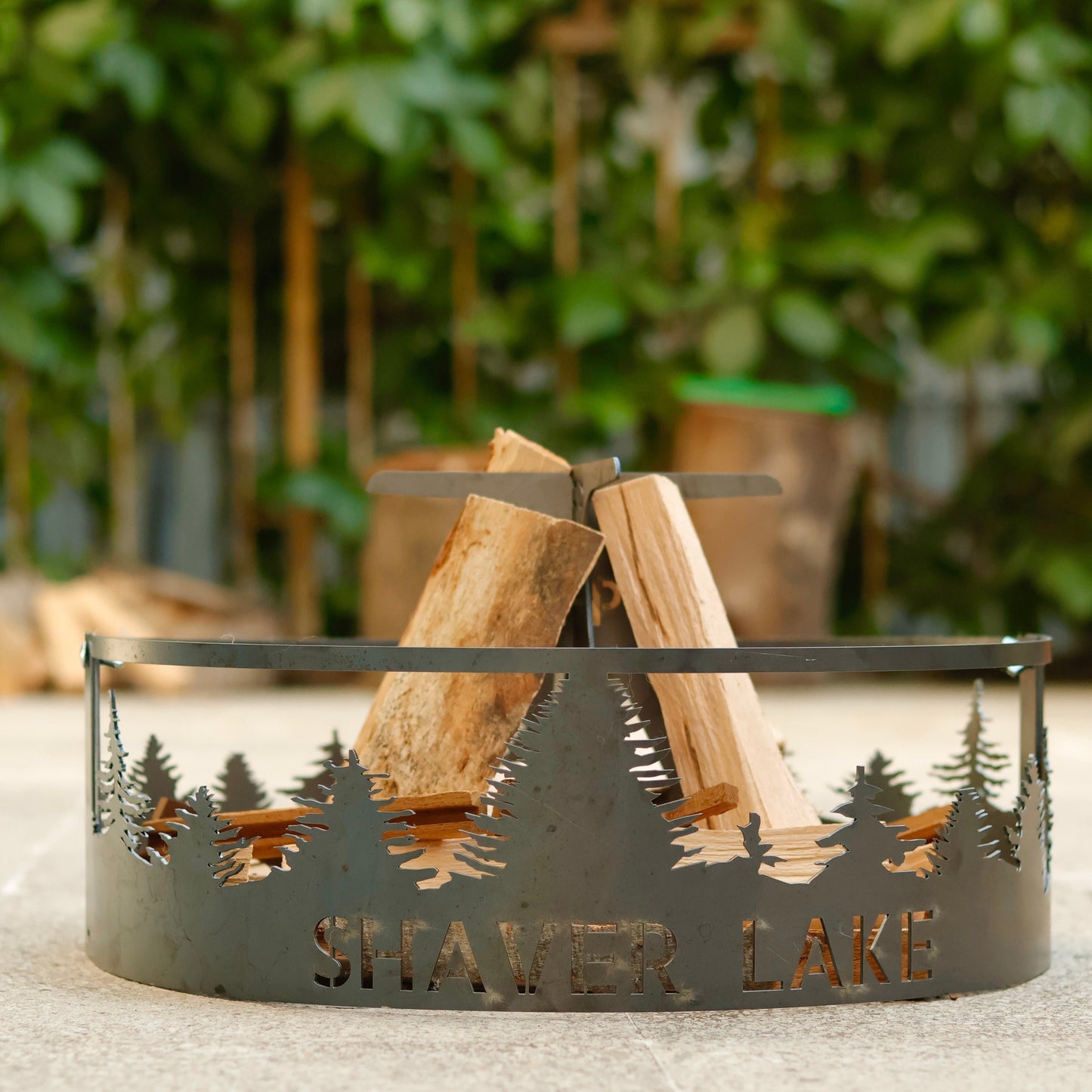 Custom Fire Pit Ring, Unique Hand Crafted Gift, 18" -  21" Inches Personalized Fire Ring, Heavy Duty Outdoor Fire Pit,  Raw Steel Fire Pits