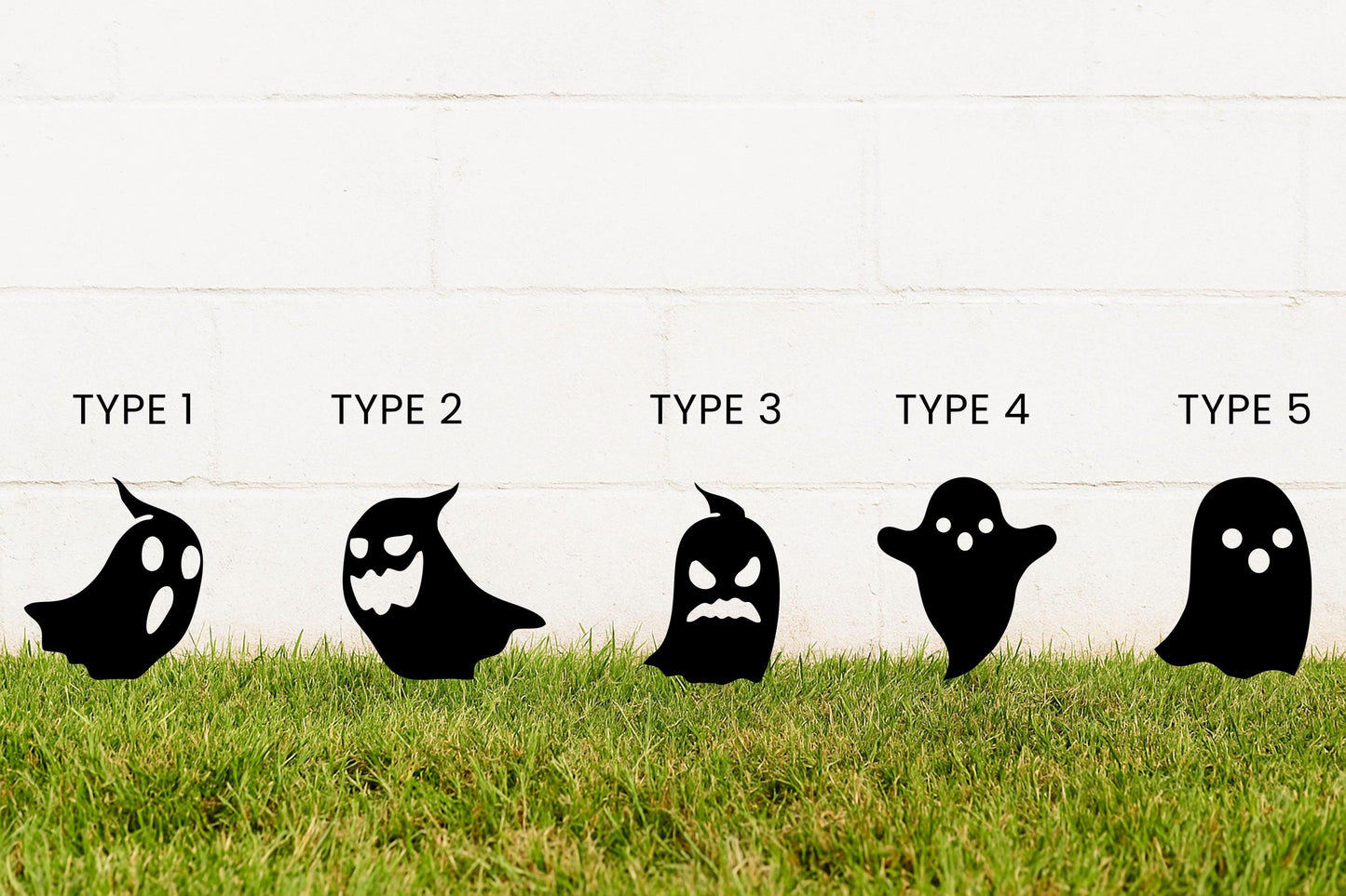 Halloween Ghost Yard Stake, White Painted Metal Silhouettes, 14 Gauge Heavy Duty Outdoor Decor, Spooky Garden Art for Lawn or Fence
